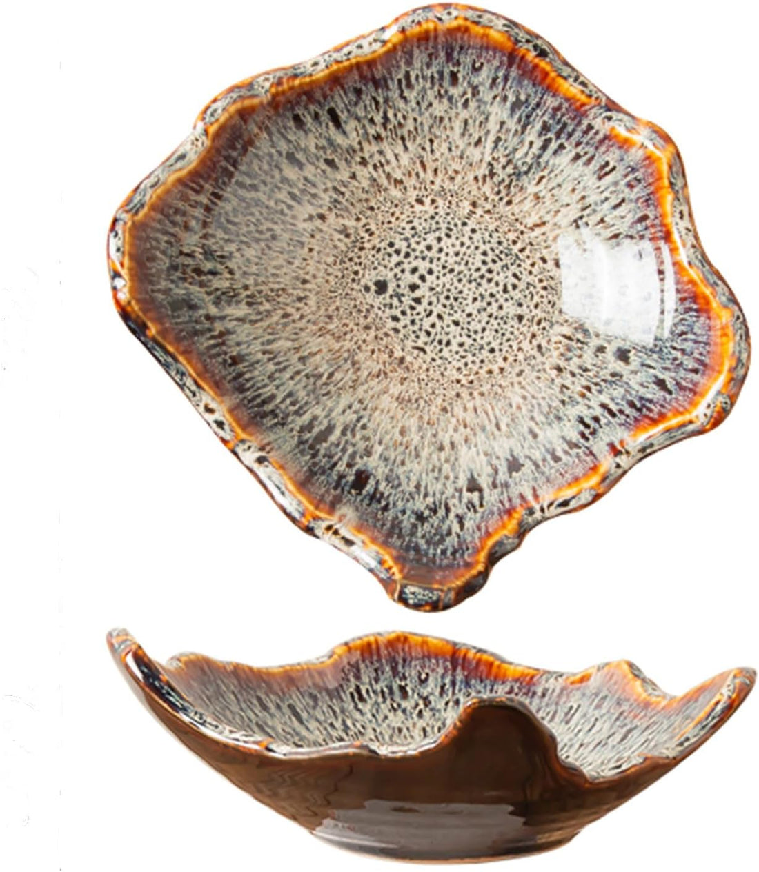 Artisanal Reactive Glaze Ceramic Bowl – 8 inch - view 1